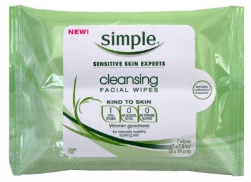 Simple Cleansing Facial Wipes 7 Count