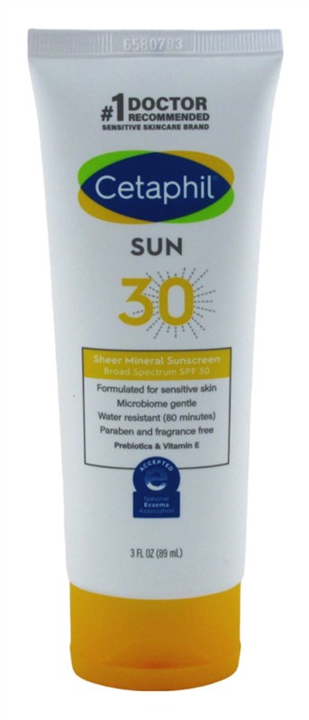 Cetaphil Sun Spf#30 Sheer Mineral Sunscreen Lotion 3oz