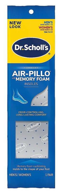 Dr. Scholls Air-Pillo Memory Foam Insoles  (M 7-13/W 5-10)
