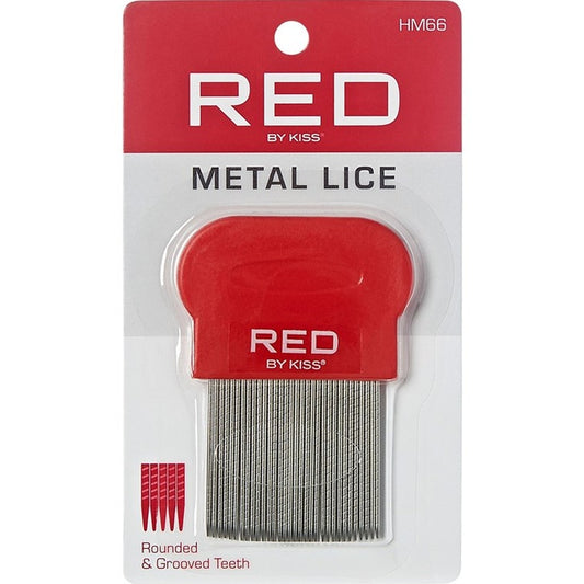 Kiss Red Metal Lice Comb (12in)