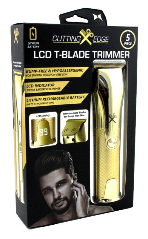 Cutting Edge Trimmer T-Blade 5Pc Rechargeable Lcd Lithium