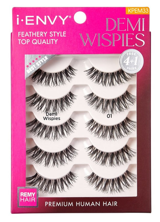 Kiss I Envy Demi Wispies 4+1 Feathery Style Lashes