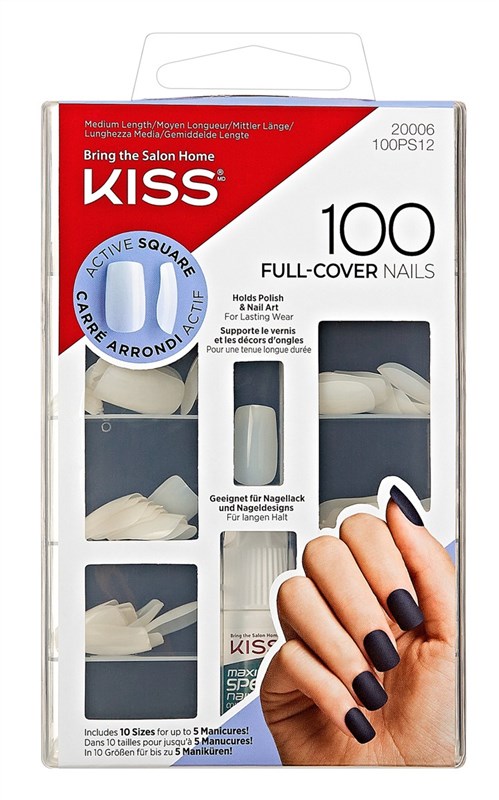 Kiss 100 Full Cover Nails Active Square