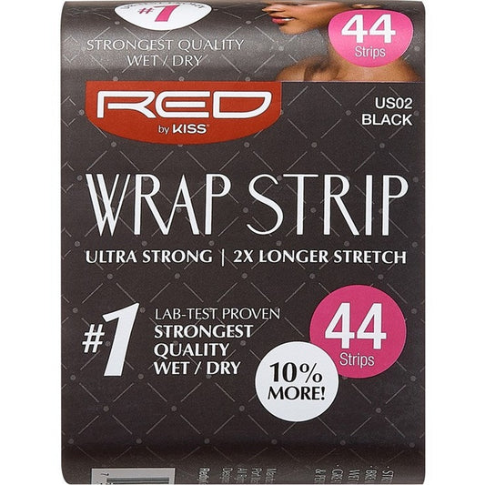 Kiss Red Wrap Strip Ult-Strong Black 44 Strips 3.5Inch (1PC)
