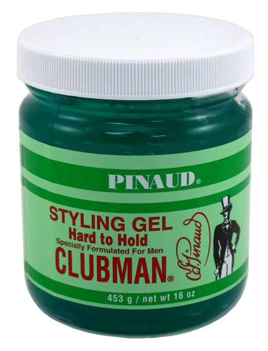 Clubman Style Gel Mens Hard To Hold 16oz Jar