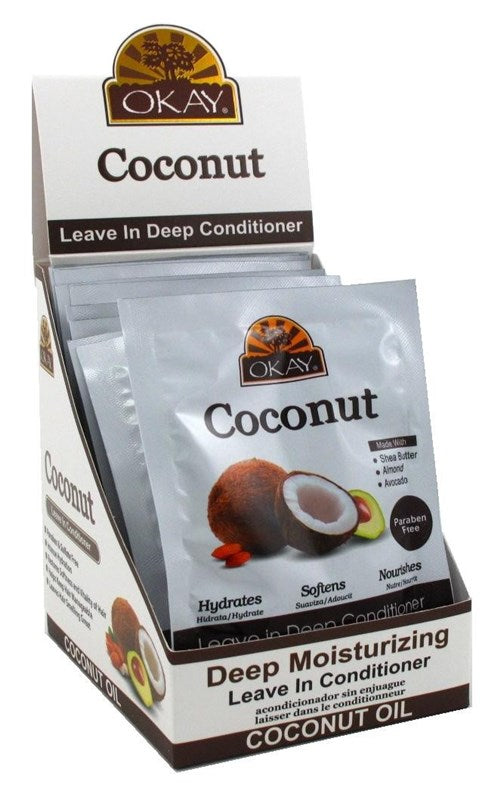 Okay Leave-In Deep Cond Pks Coconut Oil (12in)