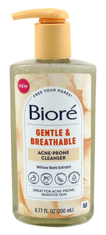 Biore Gentle & Breathable Cleanser Acne-Prone 6.77ozpump