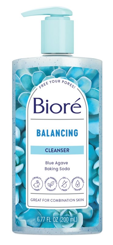 Biore Blue Agave + Baking Soda Cleanser 6.77oz Pump