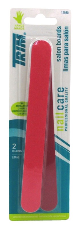 Trim Nail Care Salon Boards Pink 2 Count (12in)