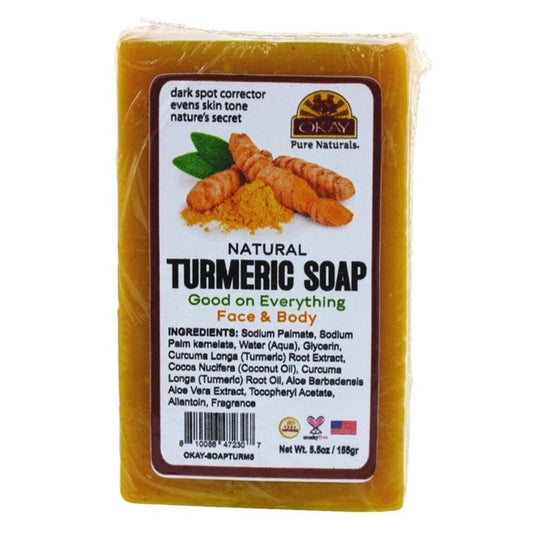 Okay Natural Turmeric Soap Bar Face & Body 5.5oz