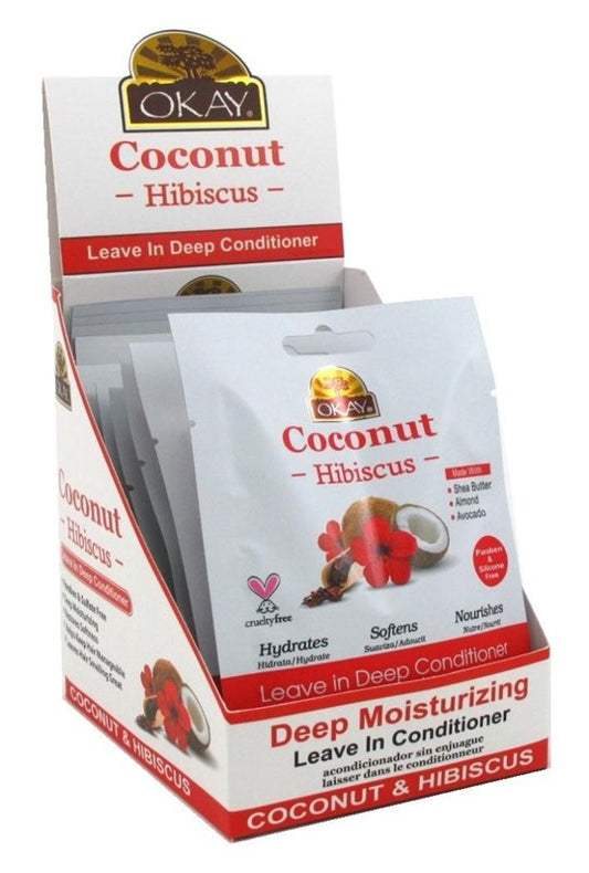Okay Leave-In Deep Cond Pks Coconut & Hibiscus (12in)