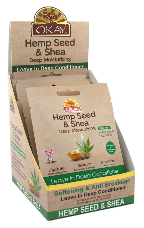 Okay Leave-In Deep Cond Pks Hemp Seed & Shea (12in)