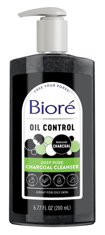 Biore Charcoal Cleanser Deep Pore 6.77oz Pump