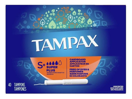 Tampax Tampons Super Plus 40 Count Unscented