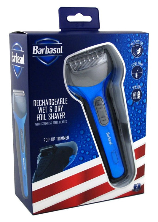 Barbasol Shaver Foil With Pop- Up Trimmr Rechargeable Wet/Dry