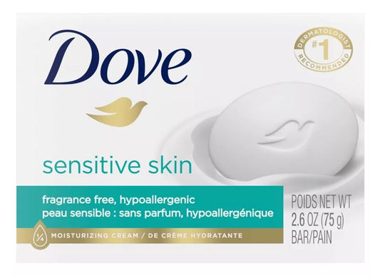 Dove Bar Soap Sensitive Skin Fragrance-Free 2.6oz (12in)