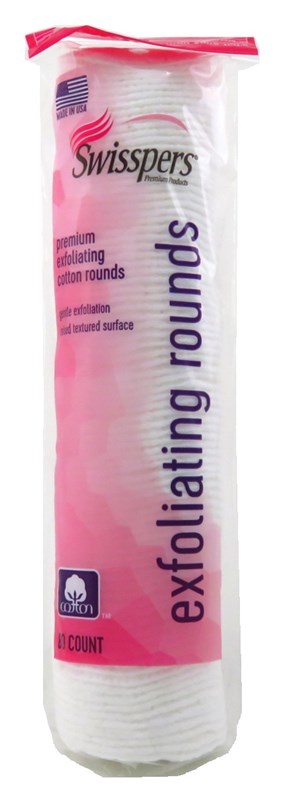 Swisspers Cotton Rounds Exfoliating 80 Count