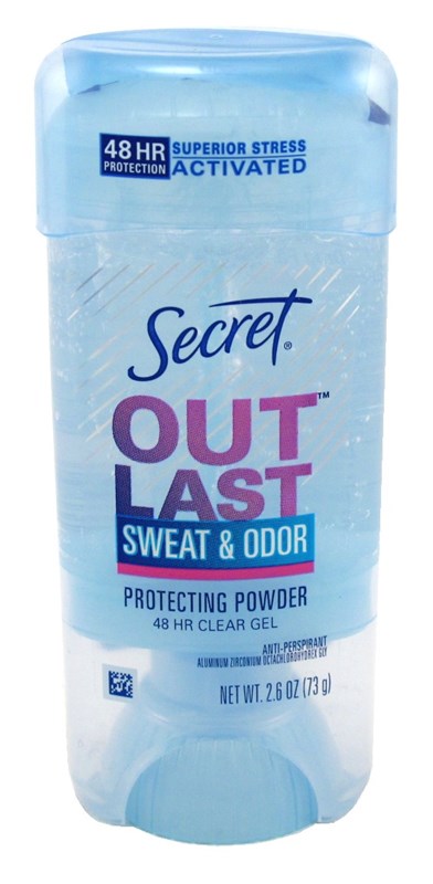 Secret Deodorant Outlast 2.6oz Clear Gel Powder
