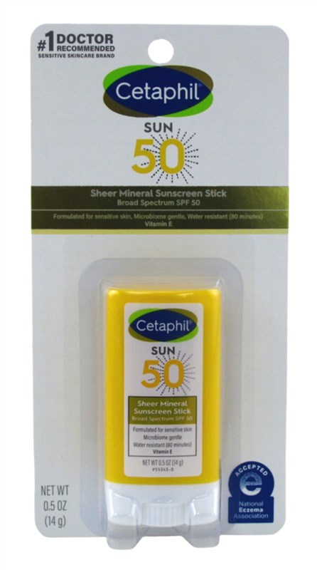 Cetaphil Sun Spf#50 Sheer Mineral Sunscreen Stick 0.5oz