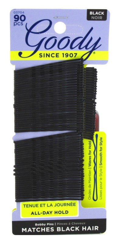 Goody #03704 Bobby Pins Black 90 Count (1PC)