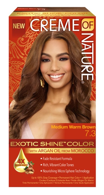 Creme Of Nature Color #7.3 Medium Warm Brown Exotic Shine