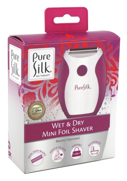Pure Silk Foil Shaver Wet & Dry Mini Battery Operated
