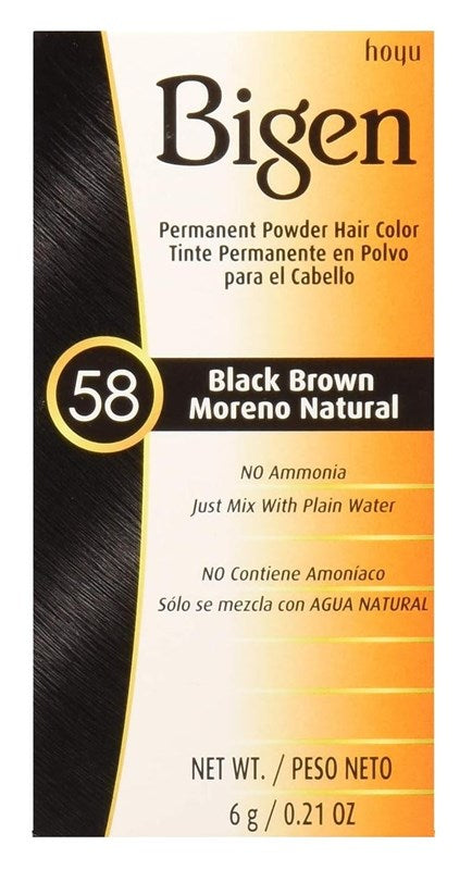 Bigen Powder Hair Color #58 Black Brown 0.21oz