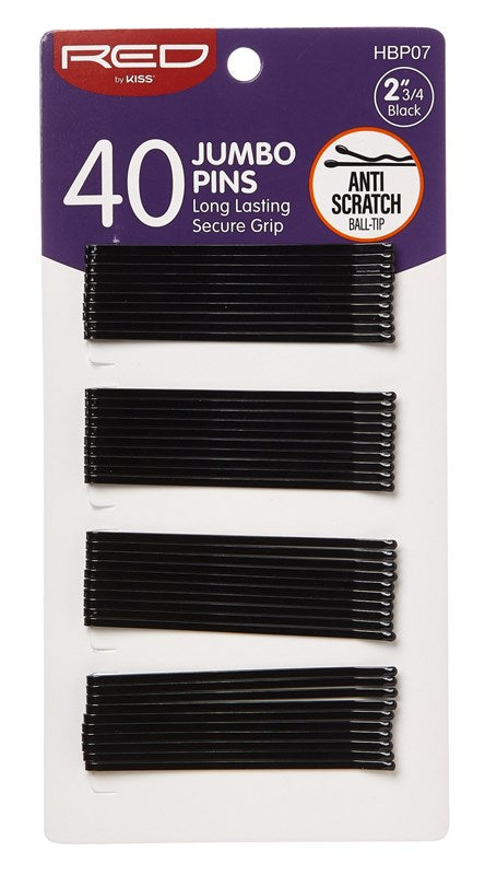 Kiss Red Jumbo Pins 2 3/4Inch 40 Count (12in)