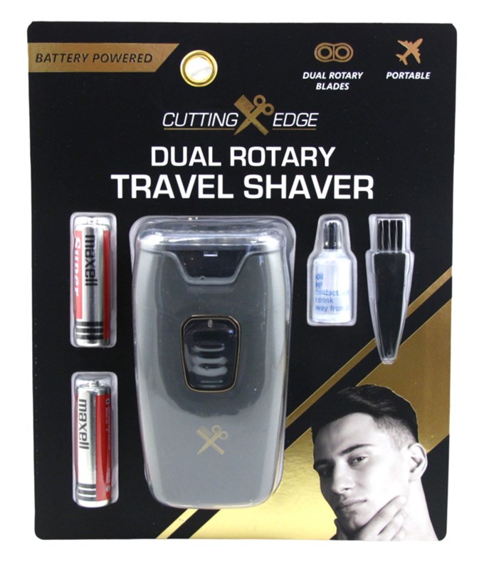 Cutting Edge Shaver Dual Rotary Travel Battery Powered