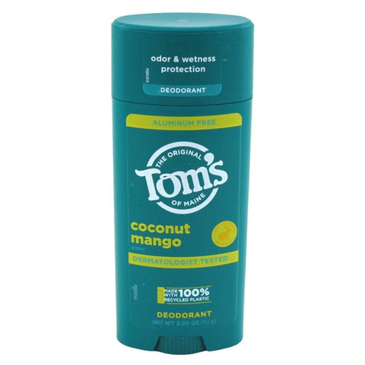 Toms Deodorant Stick Coconut Mango Aluminum-Free 3.25oz