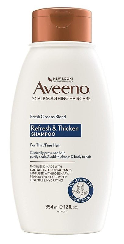 Aveeno Shampoo Fresh Greens Blend Refesh & Thicken 12oz