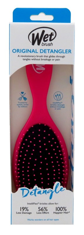 Wet Brush Detangler Pink Intelliflex Bristles