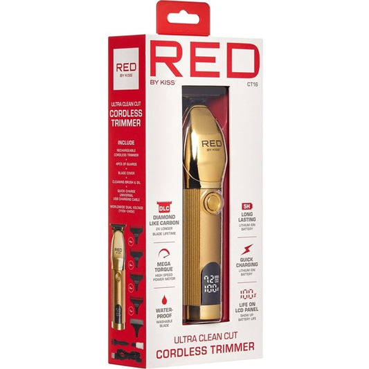 Kiss Red Trimmer Ultra Clean Cut Cordless