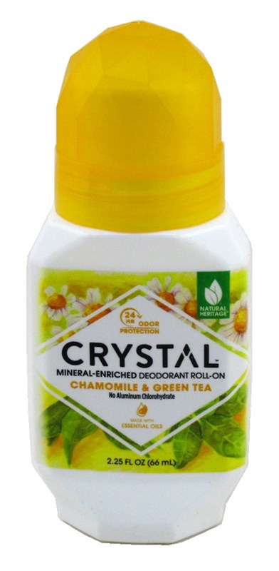 Crystal Deodorant Roll-On 2.25oz Chamomile/Green Tea 24H