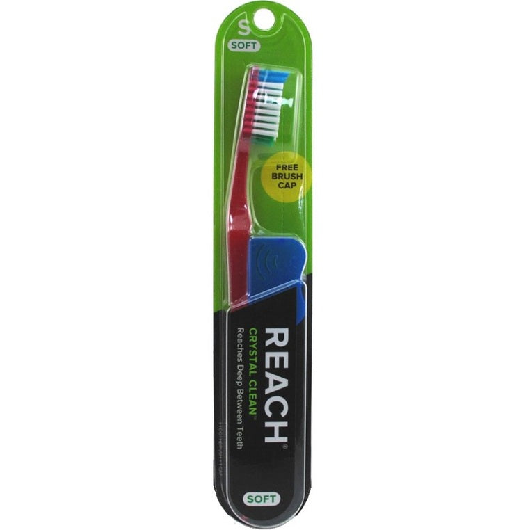 Reach Toothbrush Crystal Clean Soft W/ Cap (1PC) Asst Colors