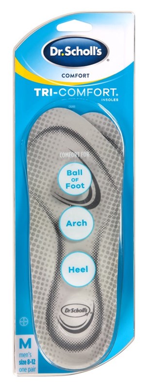 Dr. Scholls Tri-Comfort Insoles Mens (Size 8-12)