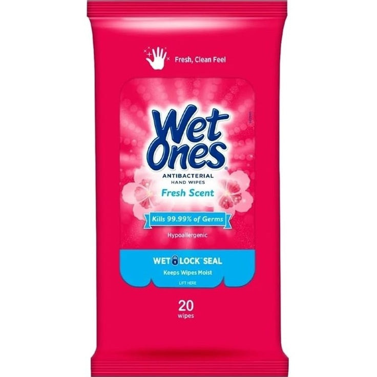 Wet Ones Anti-Bacterial Hand Wipes Fresh Scent 20 Ct (10in)