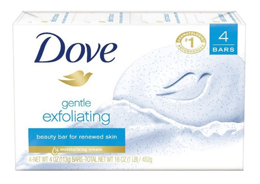 Dove Bar Soap Gentle Exfoliating 3.75oz 4 Count