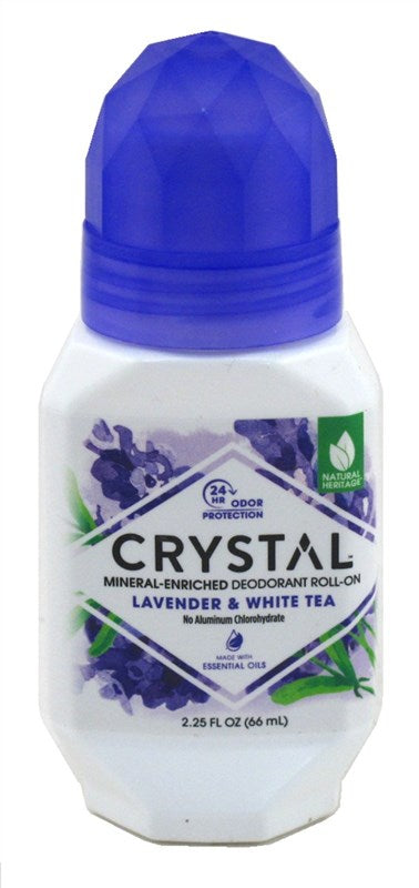 Crystal Deodorant Roll-On 2.25oz Lavender/White Tea