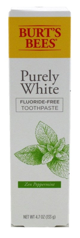 Burts Bees Toothpaste Purely White 4.7oz Zen Peppermint