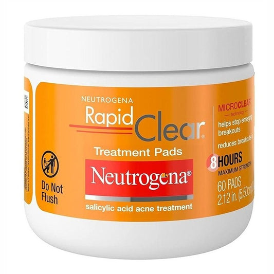 Neutrogena Rapid Clear Treatment Pads 60 Count Jar