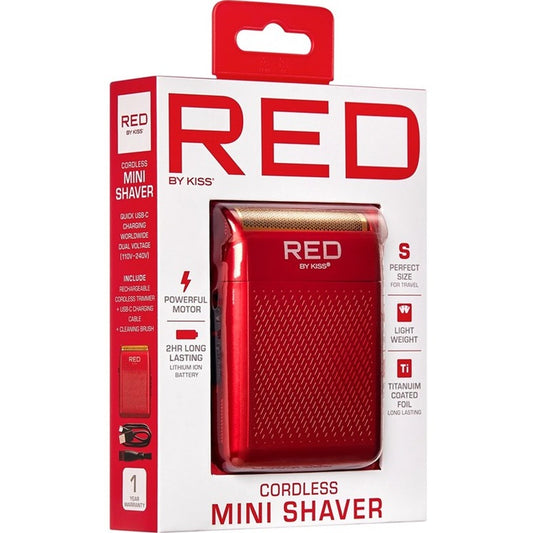 Kiss Red Mini Shaver Cordless Red