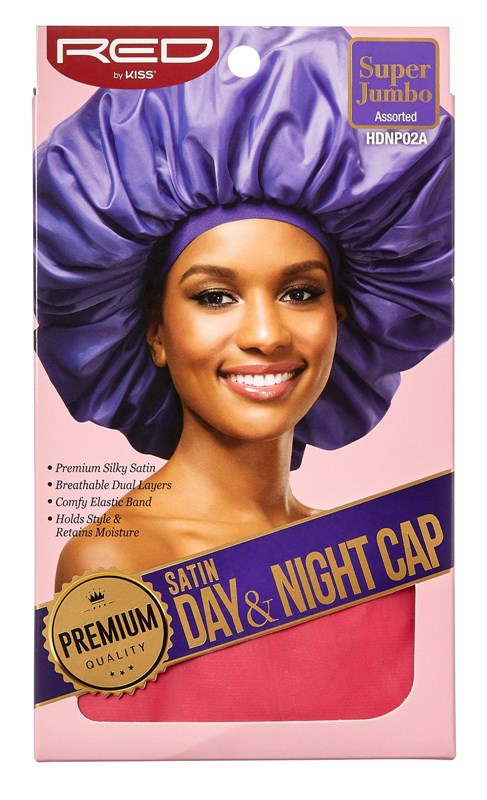 Kiss Red Satin Day & Night Cap Assorted Super Jumbo
