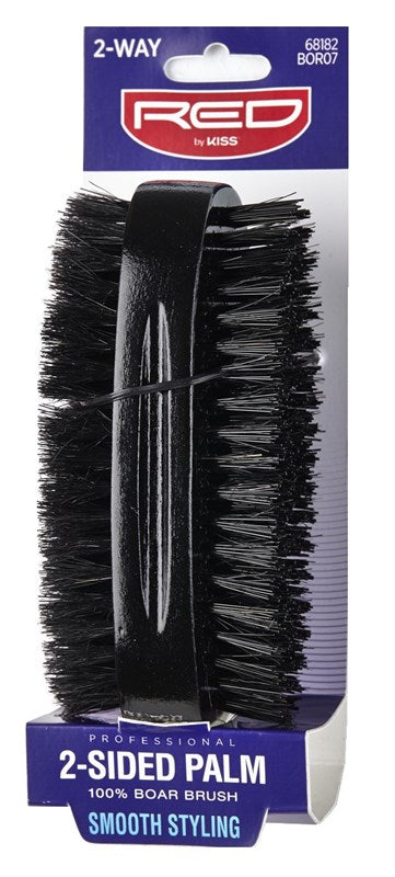 Kiss Red Pro Brush Palm 2-Side Bristles (1PC) 100% Boar