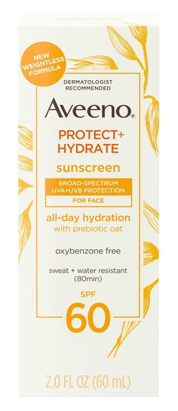 Aveeno Spf#60 Protect+Hydrate Sunscreen All Day For Face 2oz