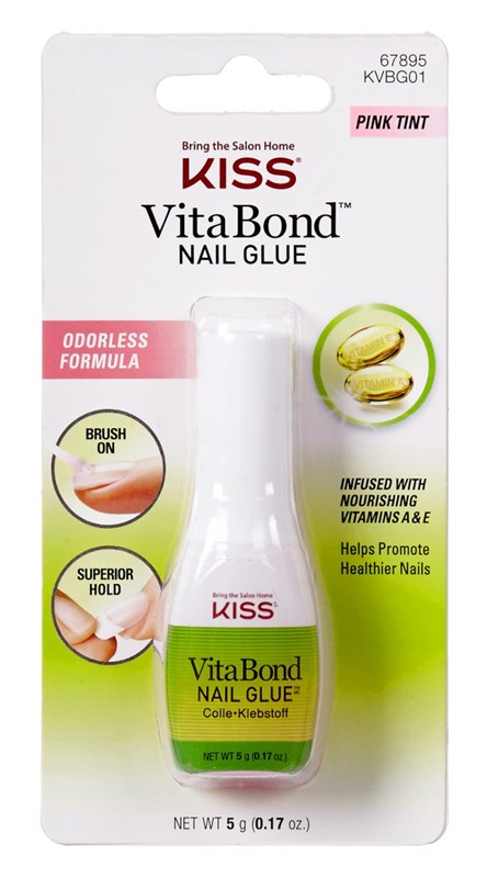 Kiss Vita Bond Nail Glue Pink Tint 0.17oz