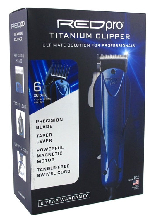 Kiss Red Pro Titanium Clipper (6 Guides Included)