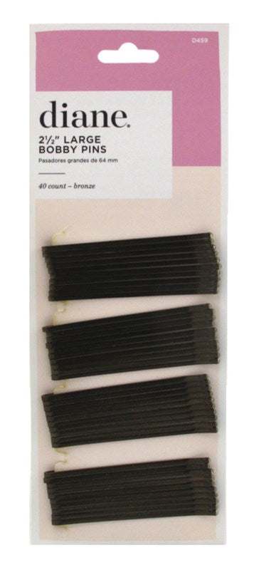 Diane Bobby Pins Large 2.5Inch Bronxe 40 Count (12in) Carded