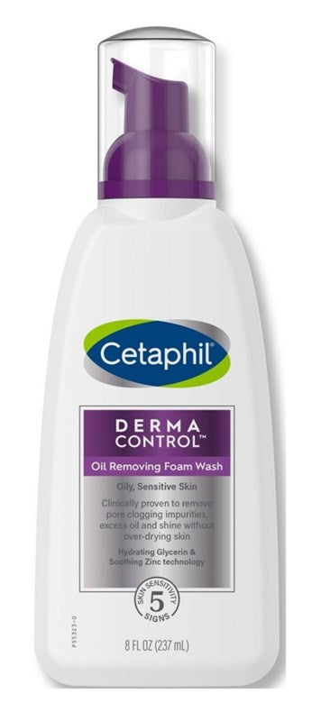Cetaphil Derma Control Foam Wash Oil Removing 8oz