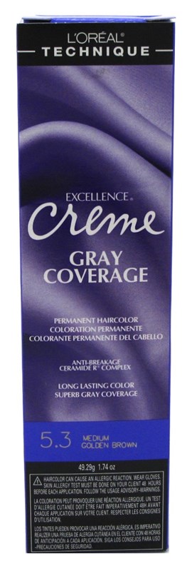 Loreal Excel Creme Color #5.3 Medium Golden Brown 1.74oz